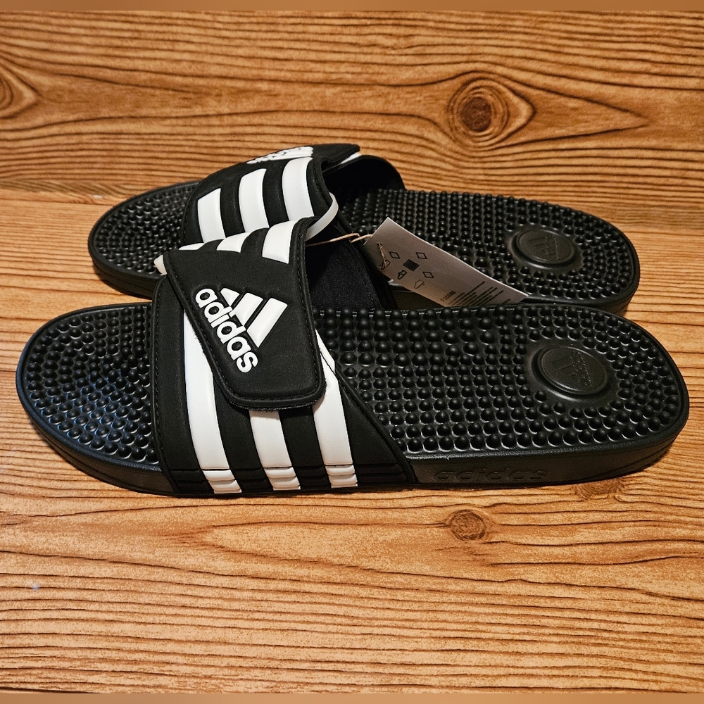 adidas Adissage Slides Black Womens 13 - Picture 2 of 13
